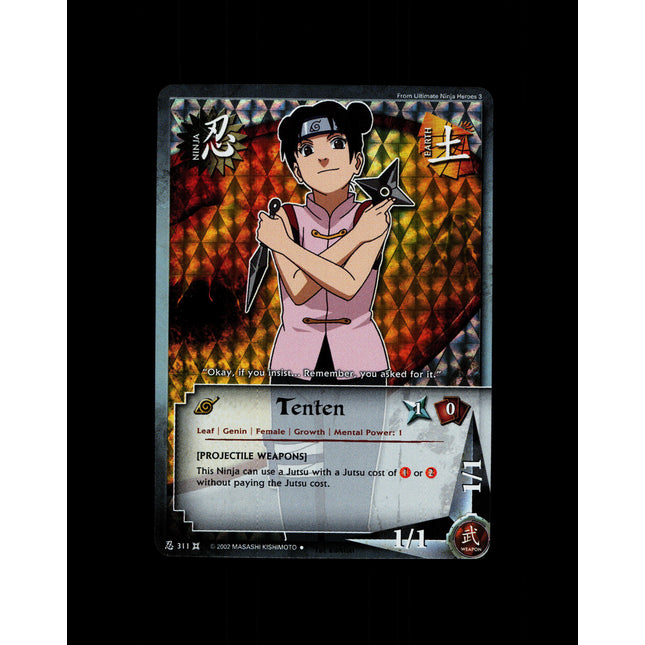 Tenten - 311 - NM - 1st Edition - Foil - Naruto CCG - D3-40