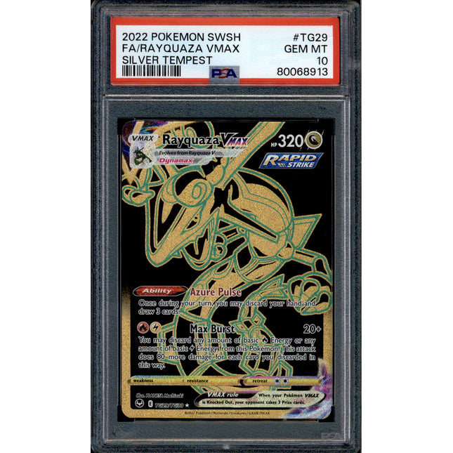 Rayquaza Vmax - TG29/TG30 - PSA 10 - Secret Rare - Silver Tempest - Pokemon - 68913