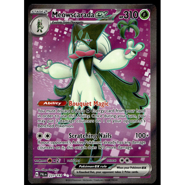 Meowscarada ex - 231/193 - NM - Full Art - Paldea Evolved - Pokemon - A8-54