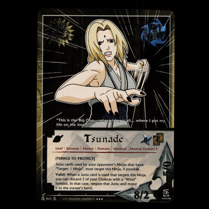 Tsunade - 843 - NM - 1st Edition - Foil - Naruto CCG - D4-174