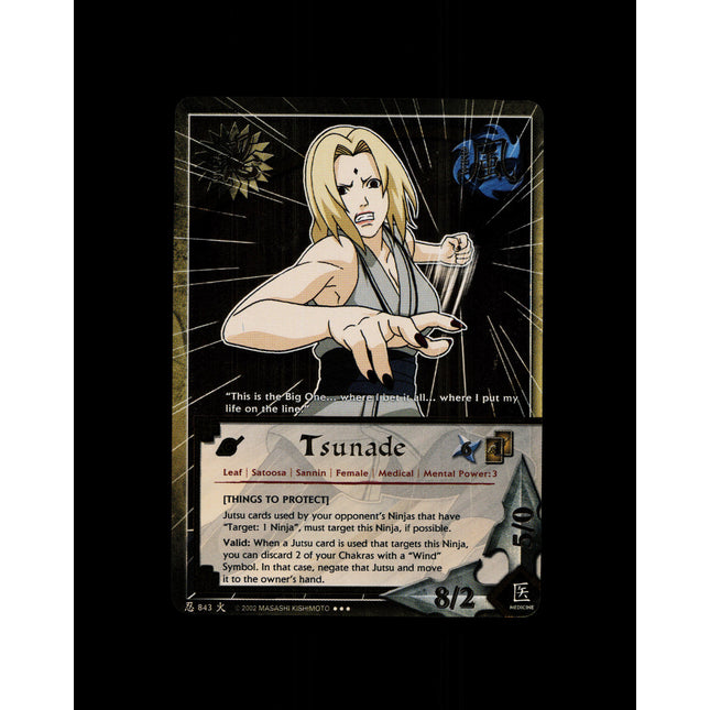 Tsunade - 843 - NM - 1st Edition - Foil - Naruto CCG - D4-174