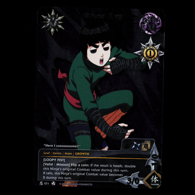 Rock Lee - 571 - NM - 1st Place Foil - Promo - Naruto CCG - E1-85