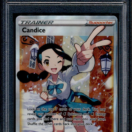 Candice - 189/195 - PSA 8 - Full Art - Silver Tempest - Pokemon - 68717