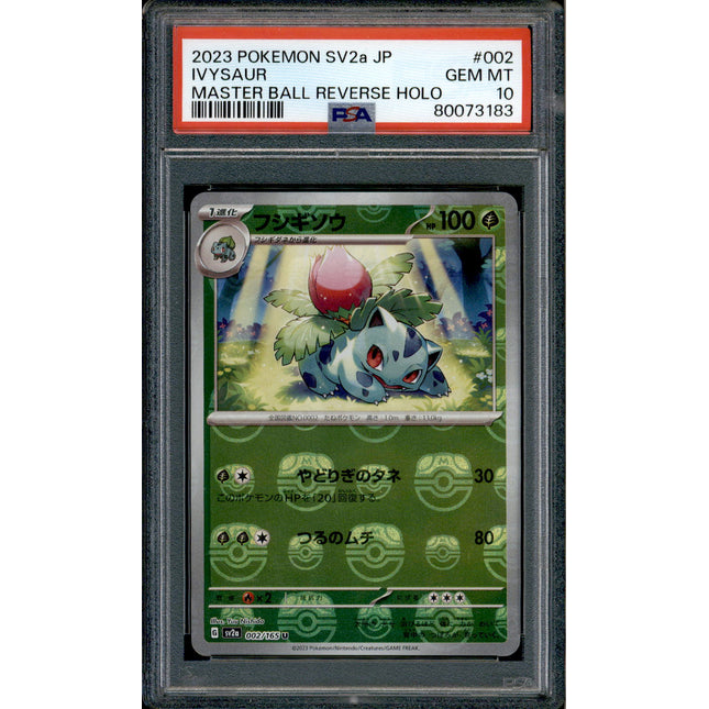 Ivysaur - 002/165 - PSA 10 - Master Ball Reverse - 151 - Pokemon - 73183