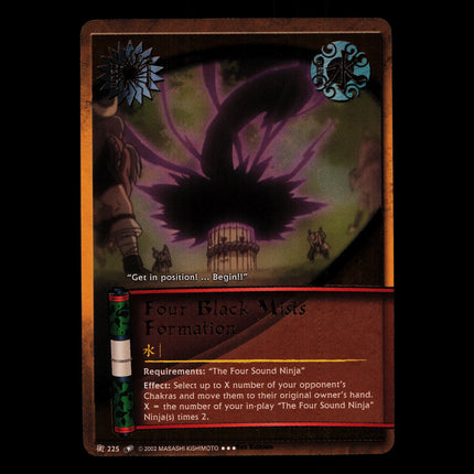 Four Black Mists Formation - 225 - NM - 1st Edition - Foil - Naruto CCG - D4-215