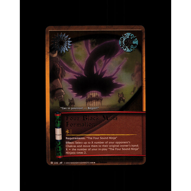 Four Black Mists Formation - 225 - NM - 1st Edition - Foil - Naruto CCG - D4-215