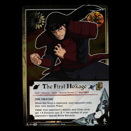 The First Hokage - 894 - NM - 1st Edition Foil - S18 - Naruto CCG - D4-117