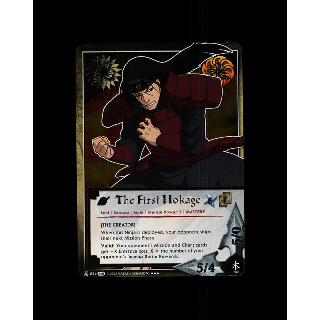 The First Hokage - 894 - NM - 1st Edition Foil - S18 - Naruto CCG - D4-117