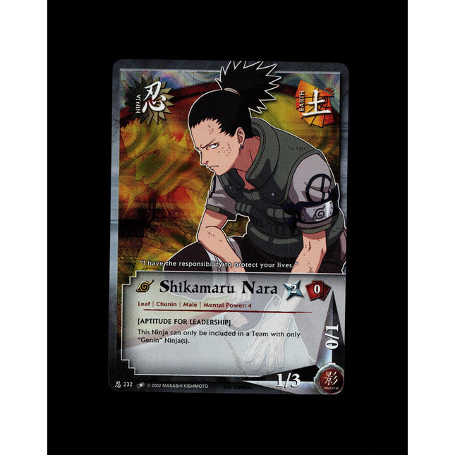 Shikamaru Nara - 232 - NM - 1st Edition - Foil - Naruto CCG - D3-13