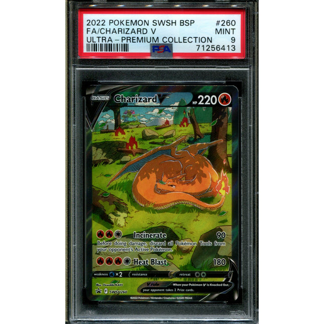 Charizard V - SWSH260 - PSA 9 - Alternate Art - Black Star Promo - Pokemon - 56413