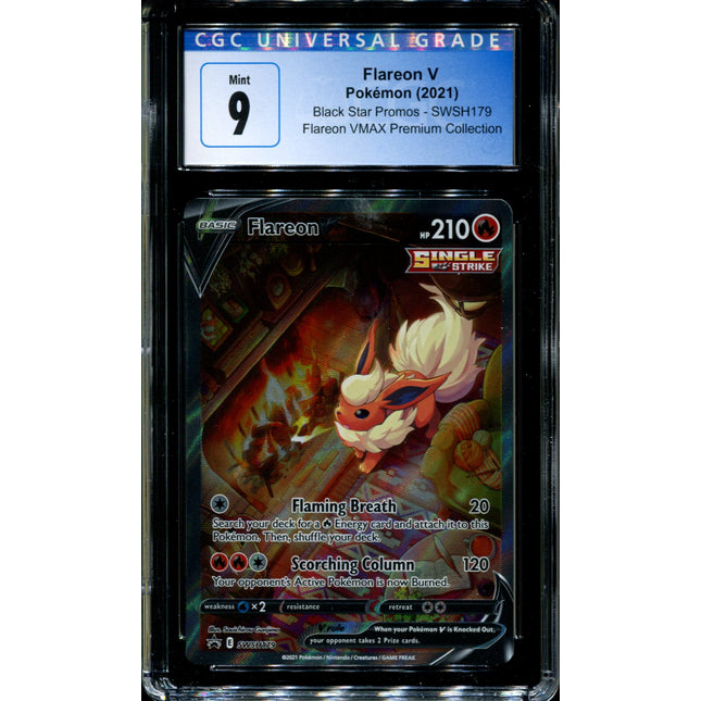 Flareon V - SWSH179 - CGC 9 - Black Star Promos - Alternate Art - Pokemon - 92285