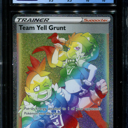 Team Yell Grunt - 210/202 - CGC 9.5 Gem Mint - Sword & Shield - 02310