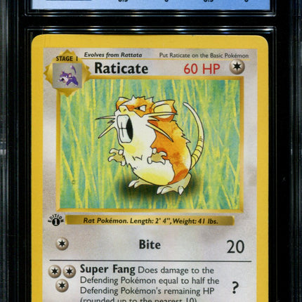Raticate - 40/102 - CGC 8 - 1st Edition - Base Set - Pokemon - 38144