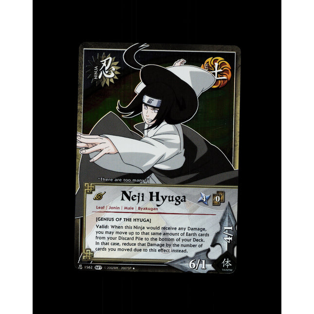 Neji Hyuga - 1562 - NM - Unlimited Foil - S27 - Naruto CCG - D3-138