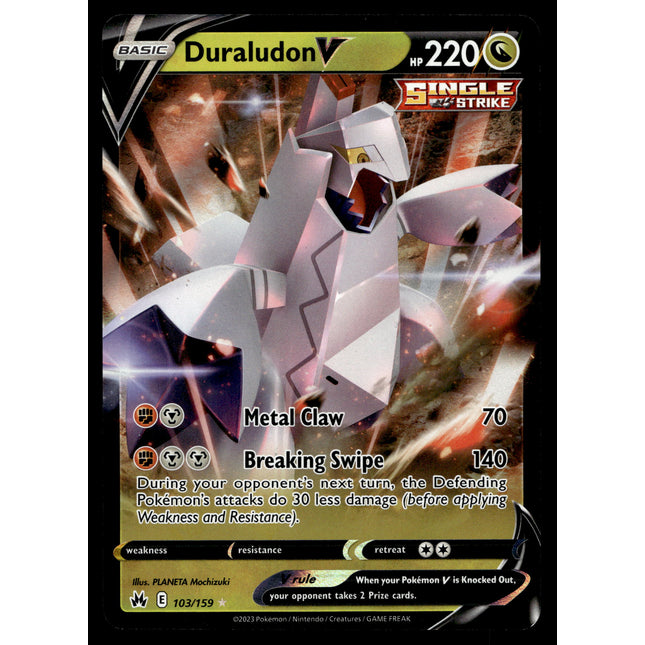 Duraludon V - 103/159 - NM - Ultra Rare - Crown Zenith - Pokemon - A8-68