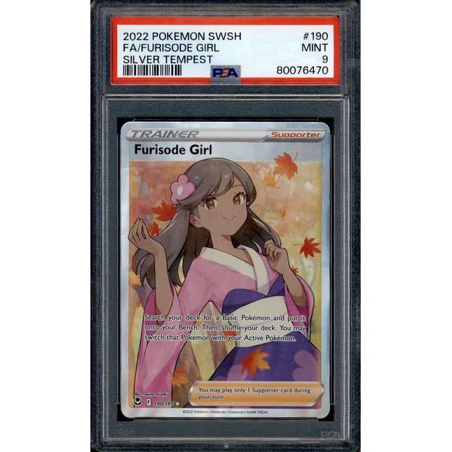 Furisode Girl - 190/195 - PSA 9 - Full Art - Silver Tempest - Pokemon - 76470