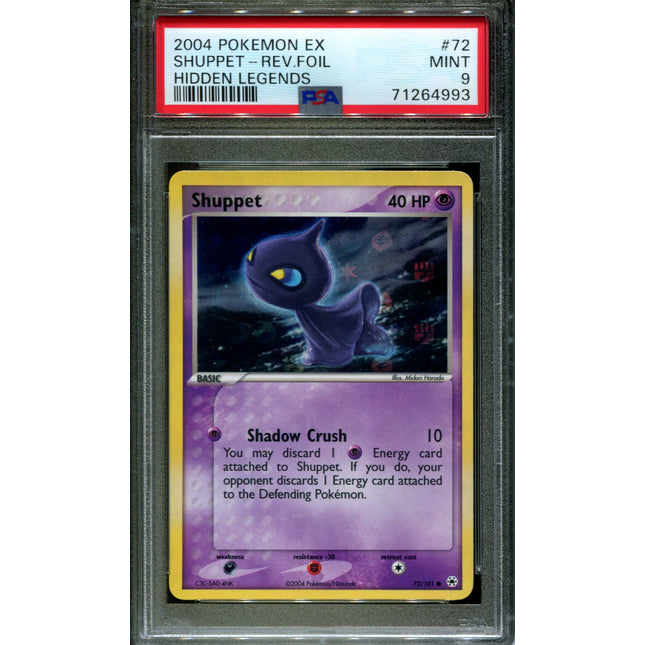 Shuppet - 72/101 - PSA 9 - Reverse Holo - Hidden Legends - Pokemon - 64993