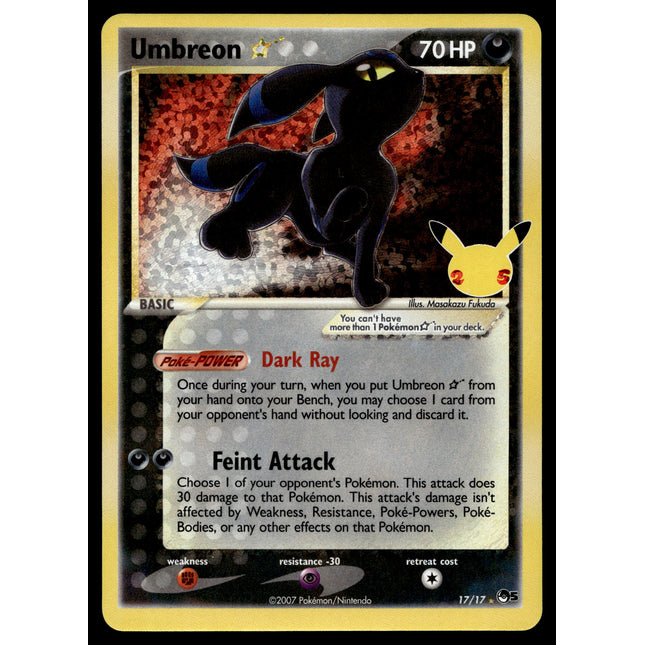 Umbreon Gold Star - 17/17 - NM - Ultra Rare - Celebrations - Pokemon - A6-84