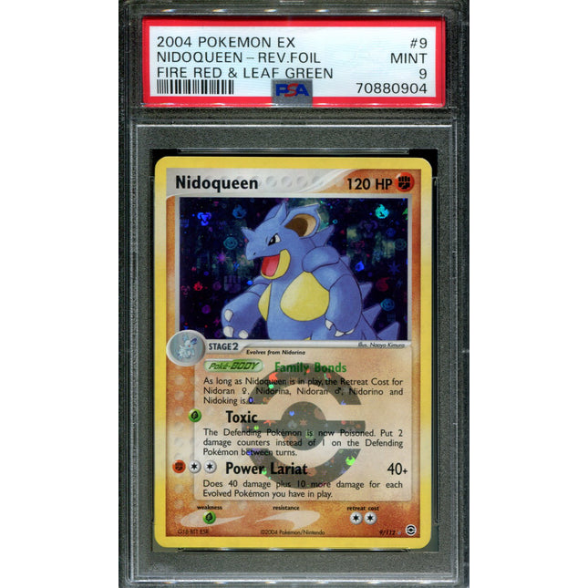 Nidoqueen - 9/112 - PSA 9 - Reverse Holo - FRLG - Pokemon - 80904