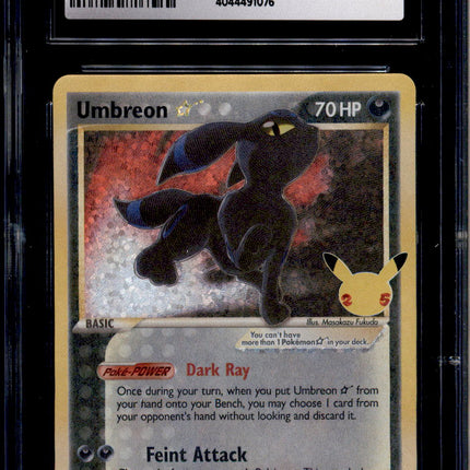 Umbreon Star - 17/17 - CGC 10 - Ultra Rare - Celebrations - Pokemon - 91076