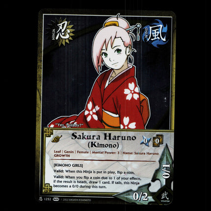 Sakura Haruno (Kimono) - 1252 - NM - 1st Edition Foil - S22 - Naruto CCG - D4-90