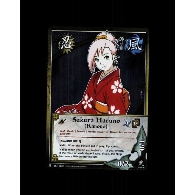 Sakura Haruno (Kimono) - 1252 - NM - 1st Edition Foil - S22 - Naruto CCG - D4-90