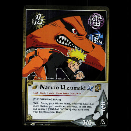 Naruto Uzumaki - 975 - NM - 1st Edition Foil - S19 - Naruto CCG - D4-129