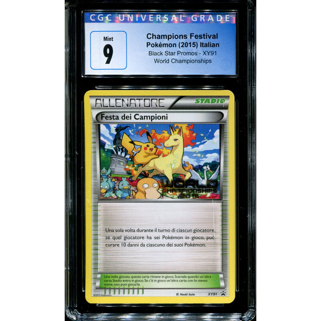 Champions Festival - XY91 - CGC 9 - Black Star Promos - Italian - World C. - Pokemon - 94064