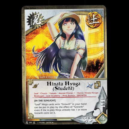 Hinata Hyuga (Student) - 797 - NM - 1st Edition - Common - Naruto CCG - D4-106
