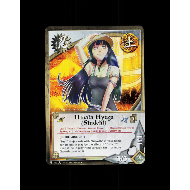 Hinata Hyuga (Student) - 797 - NM - 1st Edition - Common - Naruto CCG - D4-106