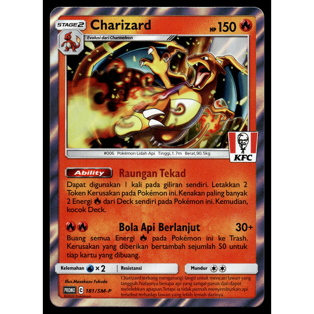 Charizard - 181/SM-P - PSA NM - Indonesian - KFC - Promo - Pokemon - A1-27