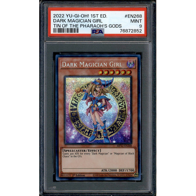 Dark Magician Girl - MP22-EN268 - PSA 9 - 1st Secret - Tin Promo - Pokemon - 72852