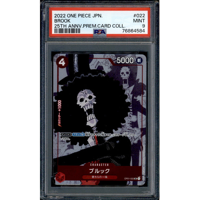 Brook - OP01-022 - PSA 9 - Alt Art Japanese - 25th - One Piece - 64584