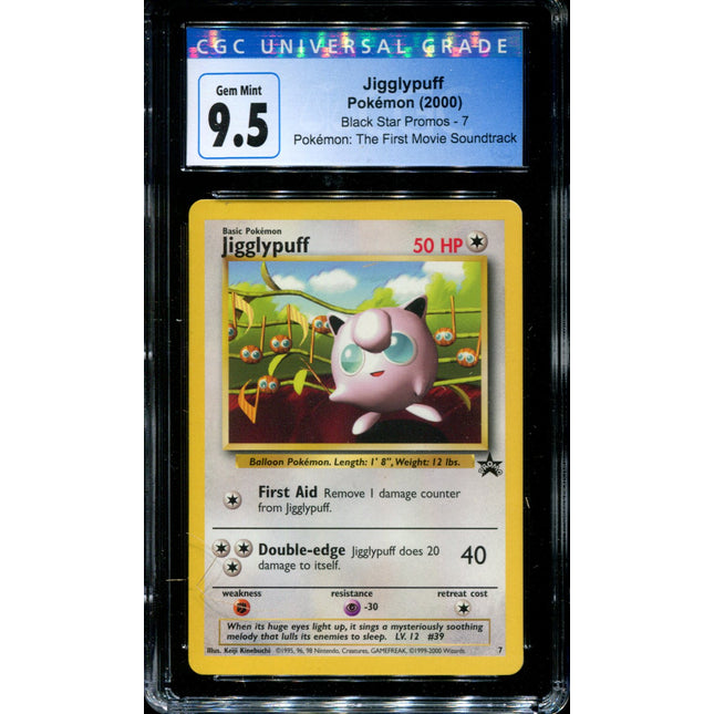 Jigglypuff - 7 - CGC 9.5 - Black Star Promo - First Movie Soundtrack - Pokemon - 54106