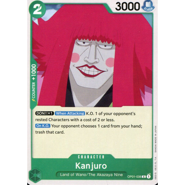 Kanjuro - OP01-038 - Common - English - One Piece TCG OP-01