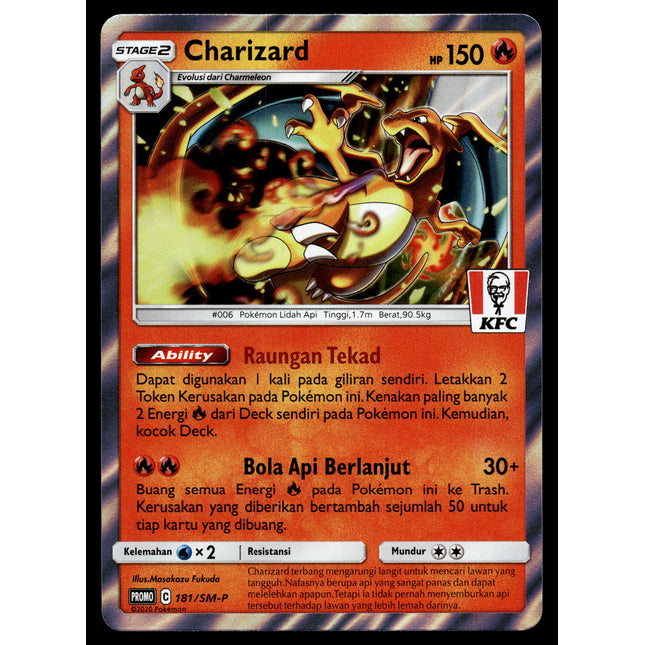 Charizard - 181/SM-P - PSA NM - Indonesian - KFC - Promo - Pokemon - A1-23