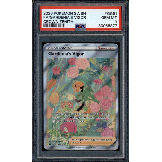 Gardenia's Vigor - GG61/GG70 - PSA 10 - Full Art - Crown Zenith - Pokemon - 68877