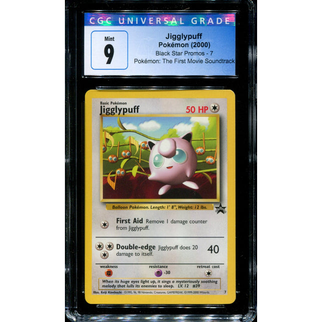 Jigglypuff - 7 - CGC 9 - Black Star Promo - First Movie Soundtrack - Pokemon - 54099