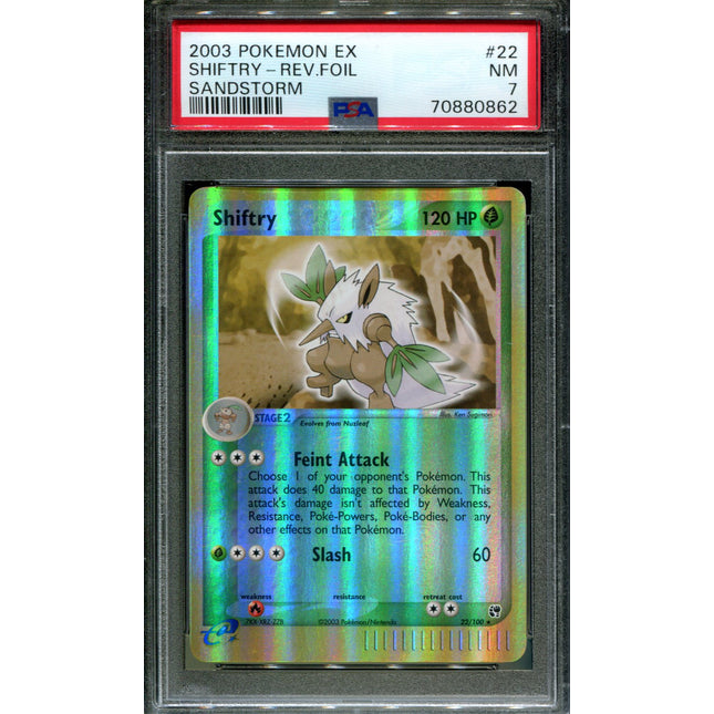 Shiftry - 22/100 - PSA 7 - Reverse Holo - Sandstorm - Pokemon - 80862
