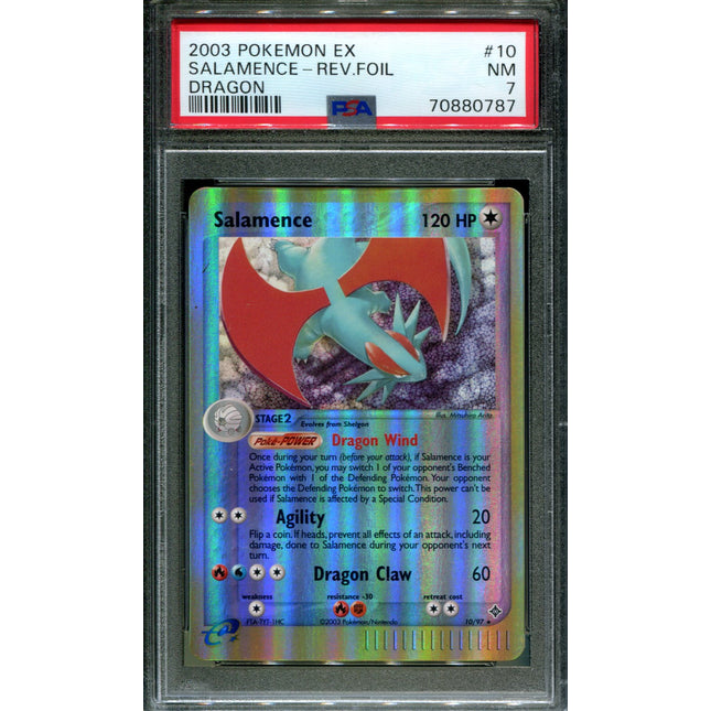Salamence - 10/97 - PSA 7 - Reverse Holo - Dragon - Pokemon - 80787