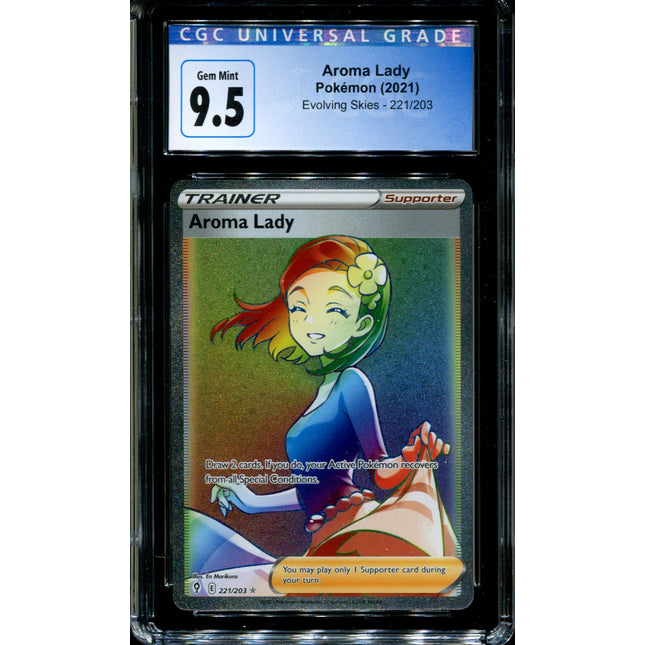 Aroma Lady - 221/203 - CGC 9.5 - Evolving Skies - Hyper Rare - Pokemon - 91188