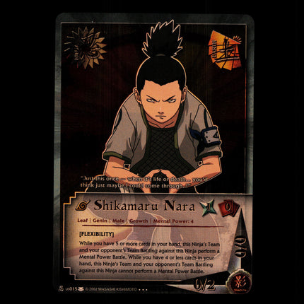 Shikamaru Nara - us015 - NM - 1st Edition - Foil - Naruto CCG - D4-203