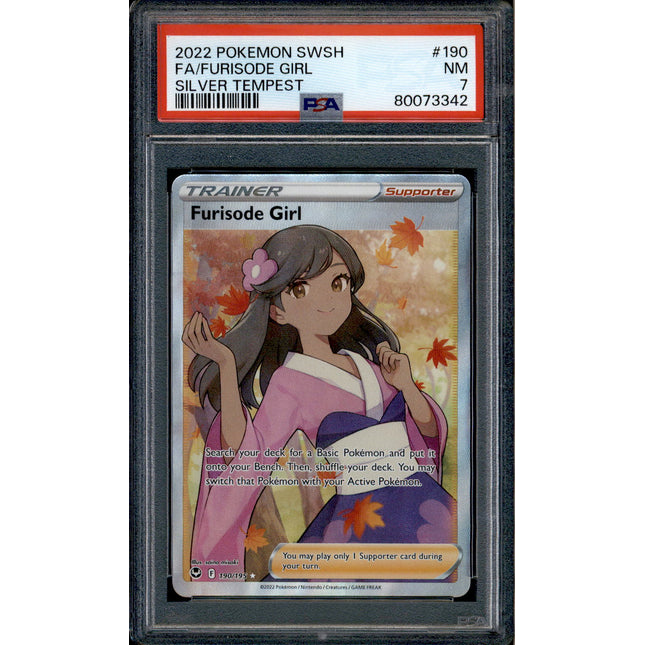 Furisode Girl - 190/195 - PSA 7 - Full Art - Silver Tempest - Pokemon - 73342