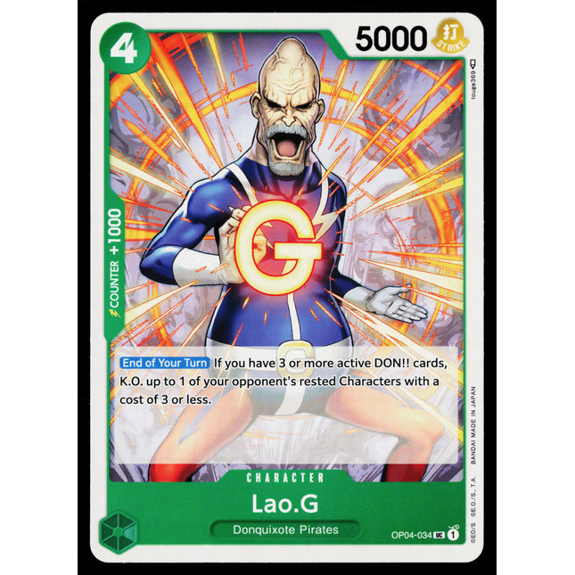 Lao.G - OP04-034 - NM - Uncommon - English OP04 - One Piece TCG