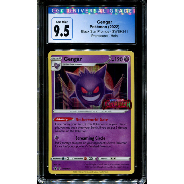 Gengar - SWSH241 - CGC 9.5 - Prerelease Holo - Black Star Promos - Pokemon - 58081