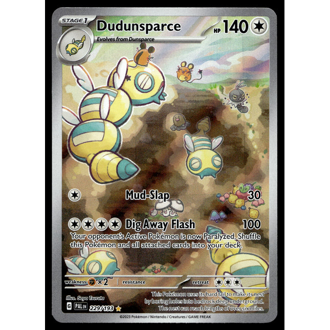 Dudunsparce - 229/193 - NM - Art Rare - Paldea Evolved - Pokemon - A8-50
