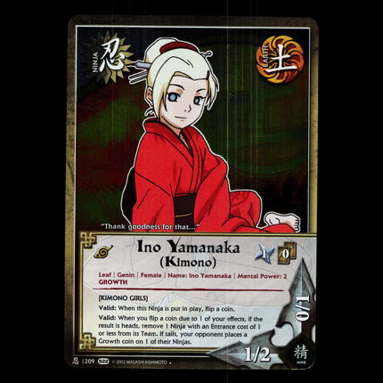 Ino Yamanaka (Kimono) - 1209 - NM - 1st Edition Foil - S22 - Naruto CCG - D4-91