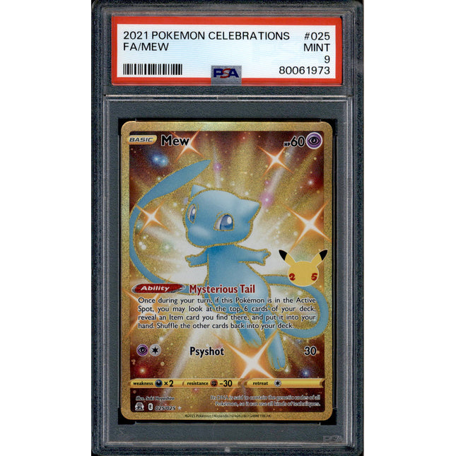 Mew - 025/025 - PSA 9 - Secret Rare - Celebrations - Pokemon - 61973