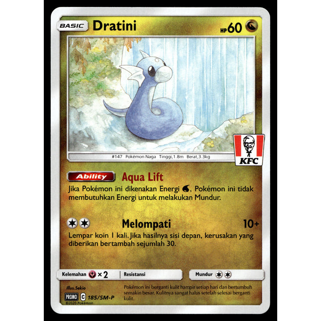 Dratini - 185/SM-P - NM - Indonesian KFC - Promo - Pokemon - B1-47
