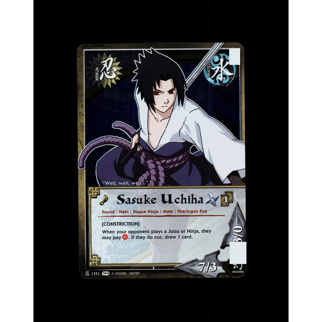 Sasuke Uchiha - 1351 - NM - 1st Edition Foil - TP4 - Naruto CCG - D4-187